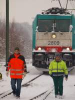 Auf zur nchsten Weiche, im Winter gibt es bei der Bahn viel zu tun.