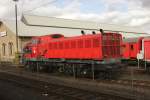 Motor Schneefräse der DB 716002 von der Rückseite - hier im Bahnhof Fulda
am 14.2.2014.