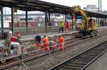 Austausch von Schwellen im Bahnhof Plattling 25.10.2015