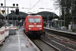 Die 101 091-7 der DB Fernverkehr mit einem IC nach Dresden über Mönchengladbach HBF steht hier Abfahrbereit in Aachen HBF.