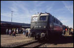 Fahrzeugausstellung am 21.9.1997 in Aachen West anläßlich des Tag des Lokführers:  DB E 40128