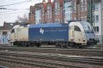 Taurus der Wiener Lokalbahnen cargo GmbH auf einem Rangiergleis in Aachen Hbf.