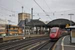 Am 24. November 2012 steht Thalys PBKA 4302 im Aachener Hbf und wartet auf Fahrterlaubnis nach Kln.