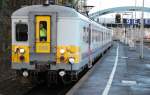 Hier fährt SNCB Triebzug 658 am 13.1.14 in Aachen Hbf ein als IR q aus Liege Guillemins wohin er nach einem kurzen Aufenthalt wieder zurückfahren wird.