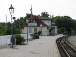 Bad Doberan [MV]; Bahnhof Bad Daberan, regelspurig, links und schmalspurig, rechts, Bad Doberan 15.06.2011