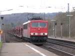 Lok der BR 155 bei der Durchfahrt von Bad Sooden-Allendorf.