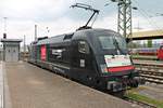 Am Nachmittag des 03.04.2017 stand MRCE/BTE ES 64 U2-036 (182 536-3)  BTE-AutoReiseZug.de  auf Gleis 98 im Badischen Bahnhof von Basel und wird kurze Zeit später an ihre Wagen rangieren, um diese