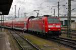 Am heutigen 07.02.2014 fuhr die 146 111-0  Baden-Württemberg erfahren  mit ihrem RE 26513 (Offenburg - Basel Bad Bf) in den Zielbahnhof auf Gleis 9 ein.