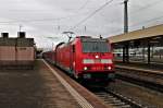 Ausfahrt am 02.05.2014 von der Freiburger 146 237-3 mit dem RE 5331 (Müllheim (Baden) - Basel SBB) in Basel Bad Bf dem Zielbahnhof entgegen.