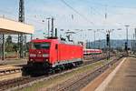 Als Lokzug fuhr am 06.08.2015 auch die Mannheimer 185 226-8 durch den Badischen Bahnhof von Basel in Richtung Weil am Rhein/BW Haltingen.