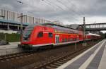 Hier ein RE3 (RE18348) von Wünsdorf-Waldstadt nach Schwedt(Oder) Hbf., dieser Zug stand am 27.6.2013 in Berlin Gesundbrunnen.