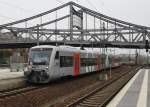 Hier 650 540-7 und 650 550-6 als RB27 (RB78984) von Basdorf nach Berlin Gesundbrunnen, bei der Einfahrt am 28.3.2014 in Berlin Gesundbrunnen.