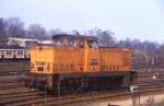 106 252 rangiert im Bahnhof Berlin Grunewald, 14.04.1987.