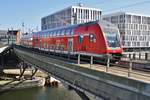 RE1 (RE3181) von Brandenburg Hauptbahnhof nach Frankfurt(Oder) verlässt am 18.3.2018 den Berliner Hauptbahnhof.