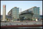 Blick Zum Bahnhofsgebude Vom Berliner-Hauptbahnhof Von Der Spree Aus 22.09.07