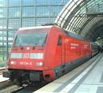 101 134 mit IC aus Mnster(Westf)Hbf nach Berlin-Ostbahnhof in Berlin Hbf.