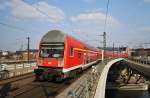 Hier eine RB14 von Nauen nach Berlin Schönefeld Flughafen, bei der Ausfahrt am 6.4.2012 aus Berlin