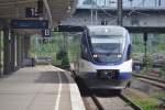 BERLIN, 14.05.2011, VT 737 der NEB von Kostrzyn (Polen) bei der Einfahrt in den Bahnhof Lichtenberg fährt kurze Zeit später als NE26 zurück nach Kostrzyn