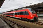 Hier links 442 635-1 als RE7 (RE94712) von Berlin Lichtenberg nach Wünsdorf-Waldstadt, dieser Triebzug stand am 23.6.2013 in Berlin Lichtenberg.