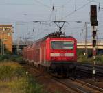 143 251-7 hat die Ehre, die RB14 nach Hoyerswerda zu fahren.