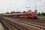 Hier 442 836-3 als RE7 (RE18721)  Airport-Express  von Wünsdorf-Waldstadt nach Dessau Hbf.