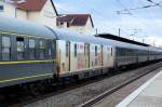 Im Sonderzug von 185 517 hing am 14.03.10 dieser ehemalige Gepckwagen.