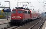 115 459 bespannte am 27.10.11 den PbZ 2466 von Leipzig ber Halle(S) nach Berlin. Fotografiert in Bitterfeld.