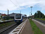 Die RS1 nach Verden (Aller) im Bahnhof Bremen-Sebaldsbrück.
Aufgenommen im August 2023.