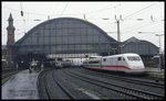 Bremen HBF am 5.3.1995: ICE 401515 um 12.05 Uhr Rtg.