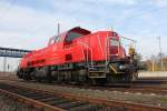 DB Schenker Rail 261 034-3 machte Schulungsfahrten zwischen RBF Maschen und Buchholz(I.d Nordheide) am 14 November 2013.