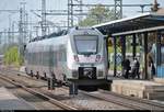 1442 304 (Bombardier Talent 2) der S-Bahn Mitteldeutschland (MDSB II | DB Regio Südost) als verspätete S 37252 (S2) von Leipzig-Stötteritz nach Dessau Hbf steht im Bahnhof Delitzsch unt