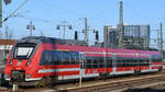 Der Triebzug 442 149 Anfang April 2018 auf dem Hauptbahnhof in Dresden.