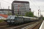 193 875  Connecting Europe  mit Centralbahnsonderzug in Düsseldorf Rath, Mai 2017.