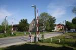 Der Bahnbergang in Egeln (Sachsen-Anhalt) am 7.5.2011