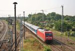 101 058 mit EC 178 (Praha hl.n.–Berlin Hbf) am 10.08.2015 in Falkenberg (Elster)