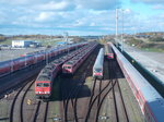 Diesen Blick hatte ich,am 03.November 2016, von der Fussgängerbrücke am Fährterminal in Mukran.