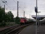 Eine MEG-Lok in Frankenthal Hbf, Gleis 4 (ohne Bahnsteig)  5/2008