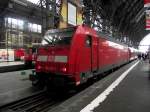 146 243-1 steht mit Puma Wagen in Frankfurt am Main Hbf am 20.06.13