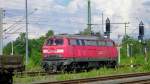 die 218 261-6 der Bahnbau Gruppe hat Grn bekommen und macht sich auf Richtung Dresden, Freiberg 13.7.12 