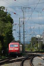 Die verkabelte 120 125 schlummerte am 19.07.2020 im Freiburger Hbf, um am Folgetag LZB-Messfahrten zwischen Bad Krozingen und Rheinweiler durchzuführen.