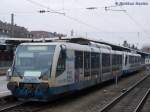 Zwei Triebwagen 654 017 und 654 014 als RB 26615 nach Mnstertal(Schwarzwald) im Freiburg(Breisg) Hbf.