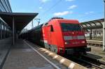 Am 04.05.2014 schaute die Hamburger 101 081-8  Zürich beachtliCH  mit ihrem Kopf in die Sonne, als sie mit dem EC 2 (Zürich HB - Kiel Hbf) einen Zwischenstop in Freiburg (Brsg) Hbf macht.