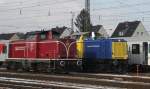 Seltener V 100  Doppelpack : SLB V 83 und BOB V 125 in Freilassing am 27.11.2013.