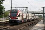 Stadler Doppelstocktriebzug RABe 511 001  Berlin  auf Testfahrt am 15.08.2011 in Friesack