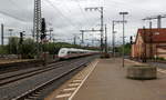 Der Neue ICE4 von Hamburg-Hbf nach München-Hbf und fährt in Fulda ein.
Aufgenommen vom Bahnsteig in Fulda. 
Bei Sonne und Wolken vom 22.5.2019.