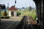 GÖRLITZ (Landkreis Görlitz), 25.09.2009, Blick aus der Bahnhofshalle