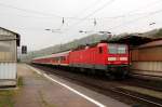 Eine RB im Sandwich nach Eisenach steht am 10.10.09 im Bahnhof Groheringen.