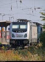 Tele-Blick auf 187 075-7 der RheinCargo GmbH & Co. KG, die im Bahnhof Großkorbetha am Hausbahnsteig abgestellt ist.
Das Grün gibt dem Bild einen natürlichen Rahmen.
[28.7.2018 | 8:54 Uhr]