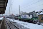 193 230 mit leeren Autotransportern (Fahrtziel Györ/Ungarn) am 21.01.2016 in Göttingen