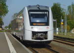 Abellio 1648 422/922, nach Halberstadt, fuhr am 24.04.1 aus dem Haltepunkt Halberstadt Spiegelsberge aus.